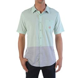 Men's Bank Lock S/S Woven Shirt - Light Green /  Lime
