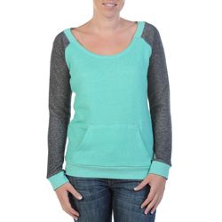 Women's Moclov Crew Neck Fleece - Turquoise / Aqua