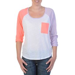 Women's Pocket Blocket L/S Raglan - White