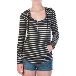 Women's Neon Slice L/S Hooded Top - Black