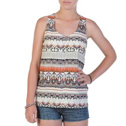 Women's No Relief Tank Top - Gray Patterned