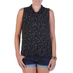 Women's Cambridge Top - Black Patterned
