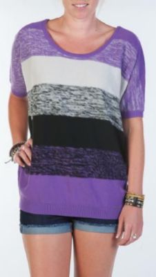 Women's Calmate Sweater - Purple Patterned