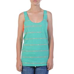 Women's To The Right Knot Back Tank - Turquoise / Aqua