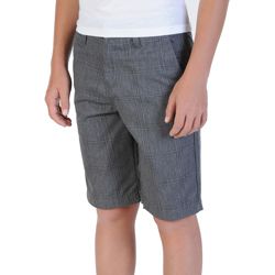 Boys' Frickin Plaid Chino Short - Charcoal