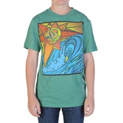 Boys' St Bart's Mural Tee - Light Green /  Lime