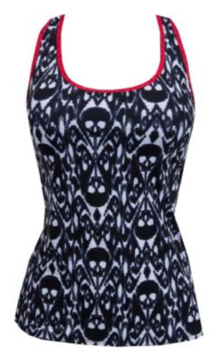 Women's High Seas Adventure Tank Rashguard - Black Patterned