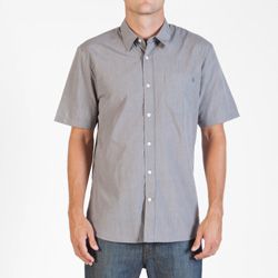 Men's Why Factor End On End S/S Woven - Charcoal