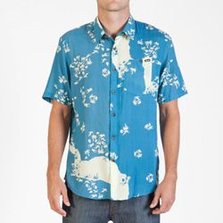 Men's Stonepede S/S Woven - Blue Patterned