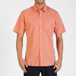 Men's Why Factor Stripe S/S Woven - Red