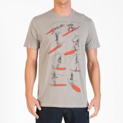 Men's Skeleton Surf Lesson S/S Tee - Gray