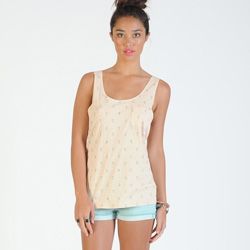 Women's Anchorstone Knot Back Tank - Light Peach