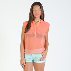 Women's Little Feather Top - Coral