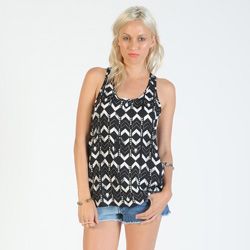 Women's Skate Shaman Tank - Black Patterned