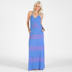 Women's Between The Lines Maxi Dress - Royal Blue / Sapphire