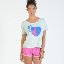 Women's Whiskey Heart Ruling Tee - Light Blue / Powder Blue