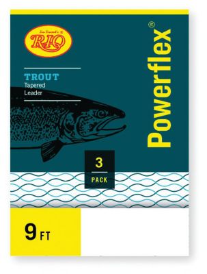 9' 3-Pack Powerflex Trout Leader, 6X - 3.4 lb.