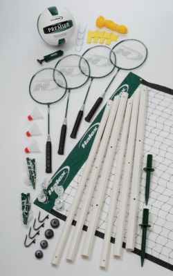 Premier Volleyball / Badminton Combination Set With Carry Bag