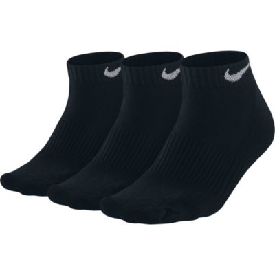 Youth Cotton Low Cut Sock - 3PK - M (3-5) - Black