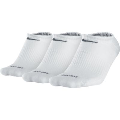 Dri-Fit No Show Sock - L - 3Pk - White