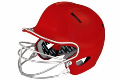 Youth Natural Helmet w/ Mask JR - Red