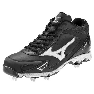 Adult 9 Spike Vintage G6 Mid Cleat - Black
