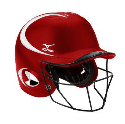 Fastpitch MVP G2 Batting Helmet w/ Mask - Red