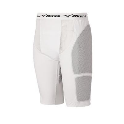 Jr Padded Sliding Short w/Cup - White