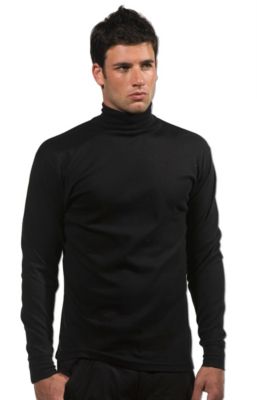 Men's Cotton Rollneck - Tall - Black
