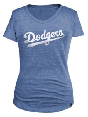 Women's Dodgers Relaxed Tri-Blend Tee - Royal Blue / Sapphire