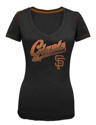 Women's Giants Fitted V-Neck Tee - Black