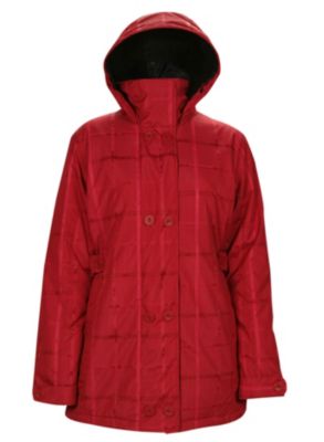 Women's Venus Extended Length Jacket - Red Patterned