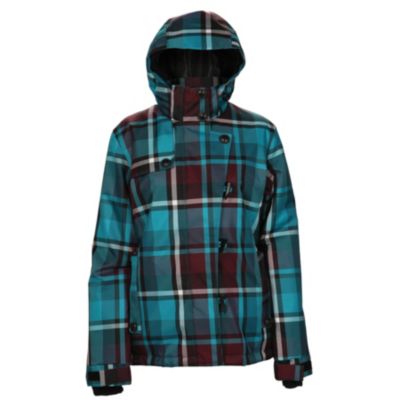 Women's Diner Jacket - Blue Patterned