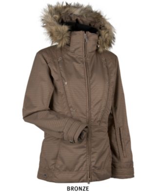 Women's Laoni Faux Fur Jacket - Bronze /  Amber