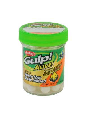 Gulp! Alive! Garlic Fltg Salmon Egg-Fluor White
