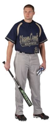 Adult Manny Pant - Gray w/Black Piping