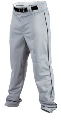 Youth Manny Baseball Pant - Gray With Black Piping
