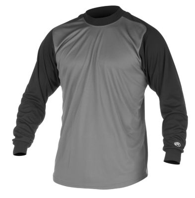 Youth Long Sleeve Raglan Shirt - Black / Gray
