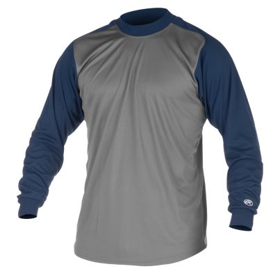 Youth Long Sleeve Raglan Shirt - Navy / Gray