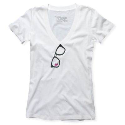 Women's Book Club Vneck Tee – White