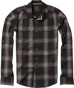 Men's Edgar L/S Shirt - Black Patterned