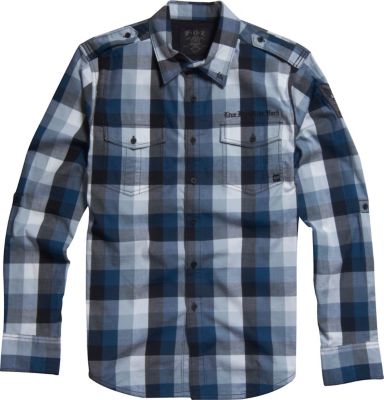 Men's Enrique L/S Woven - Blue Patterned