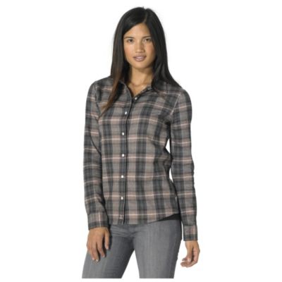 Women's Riley Woven L/S Shirt - Black Patterned