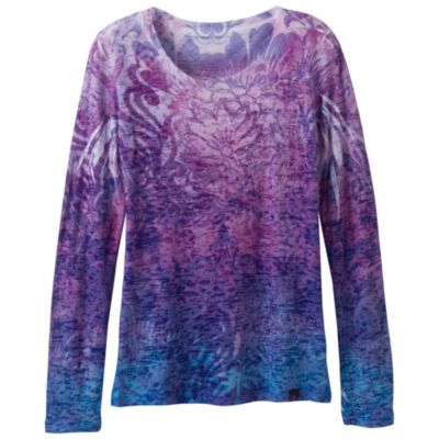 Women's Lotus L/S Top - Blue Patterned