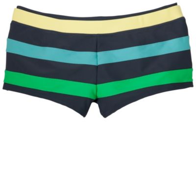 Women's Tavarua Stripe Boy Bottom - Green Patterned