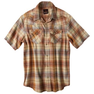 Men's Hartman S/S Shirt - Yellow Patterned