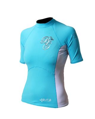 Women's Aura Short Sleeve Lycra Shirt - Blue