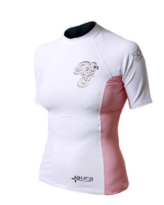 Women's Aura Short Sleeve Lycra Shirt - White