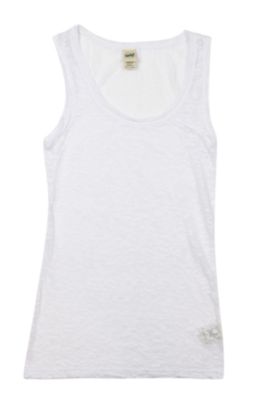 Women's Raw Edge Burnout Tank - White