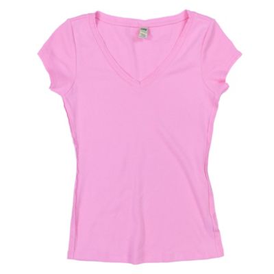 Women's Raw Edge V-Neck Tee - White
